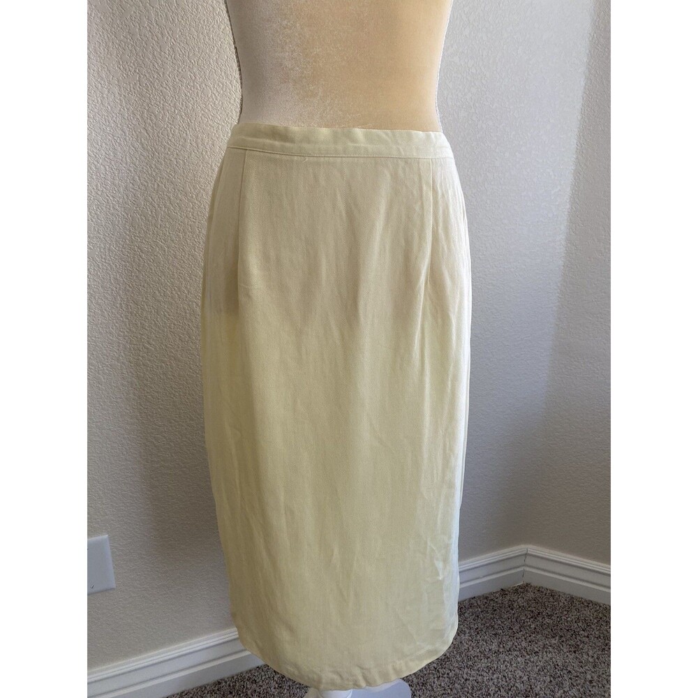 Coldwater Creek Pale Yellow Skirt Sz PM